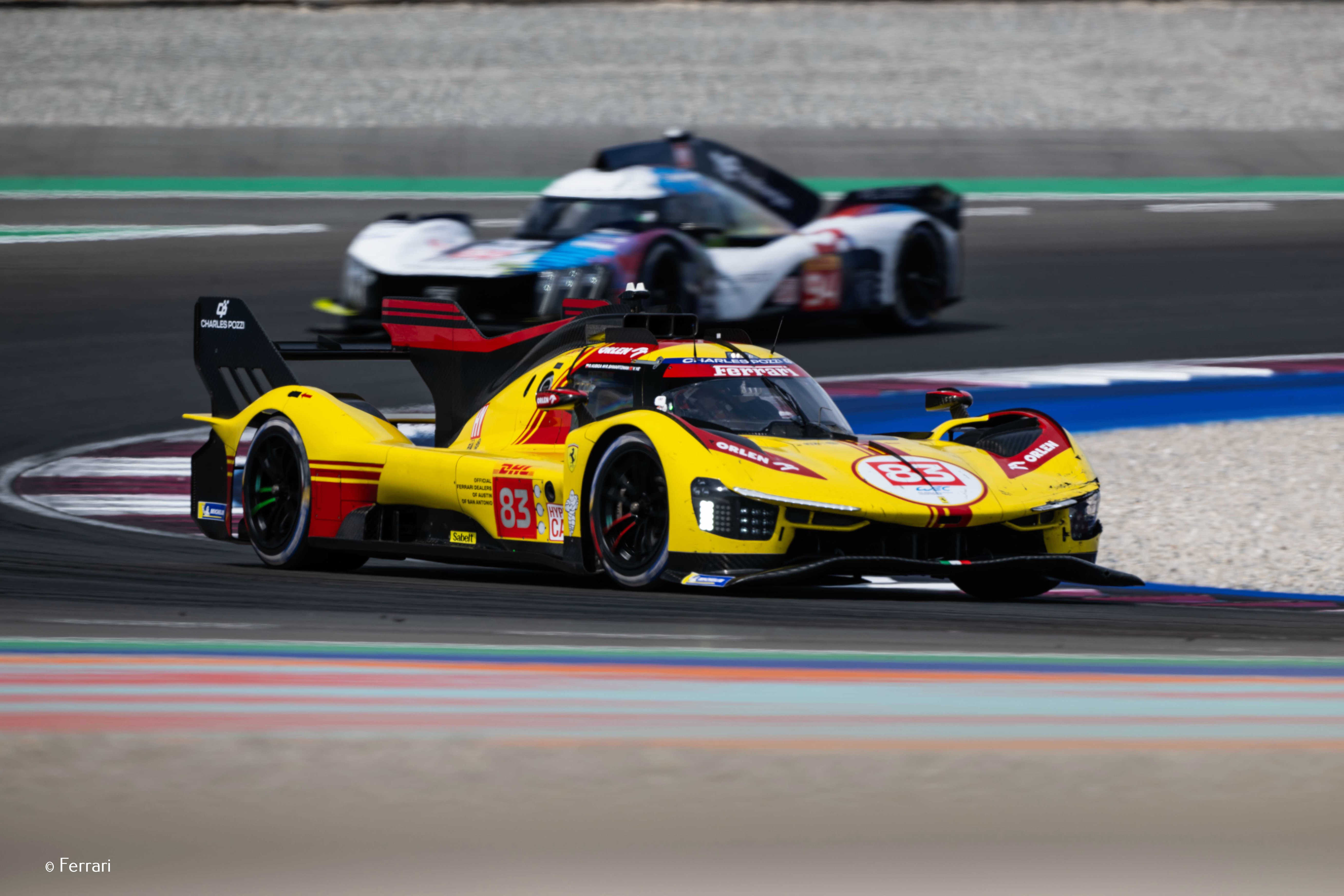 Podium in Qatar for the AF Corse Ferrari 499P with Kubica, Shwartzman ...