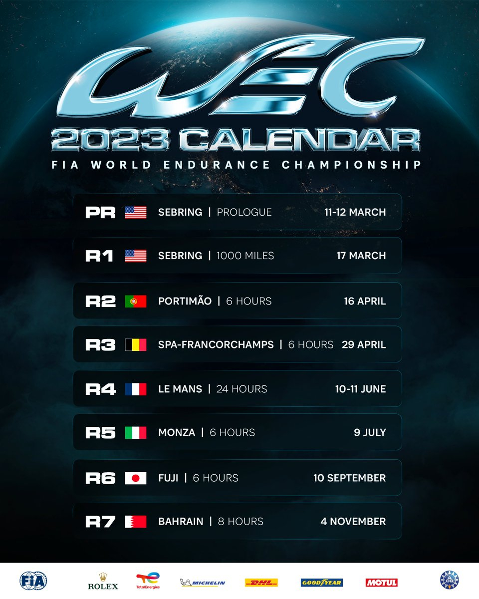 Official A seventh round on the WEC calendar in 2023 Endurance Info