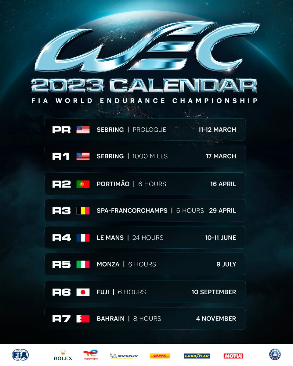 2023 Wec Schedule 2023 Calendar